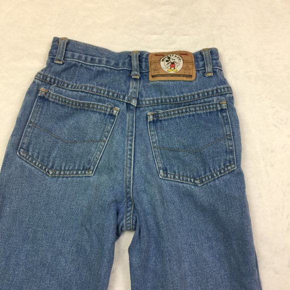 Vintage Mickey & Co Jeans Boys Girls Size 10 Blue Denim Embroidered 100% Cotton - Picture 5 of 14